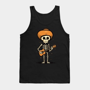 Funny Skeleton with Mexican Hat Tank Top